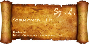 Szauervein Lili névjegykártya
