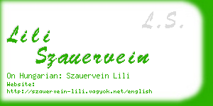 lili szauervein business card